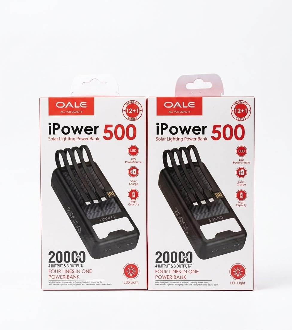 OALE iPower 500 20000mAh Solar Power Bank: Ultimate Charger OALE iPower 500 20000mAh Solar Power Bank: Ultimate Charger