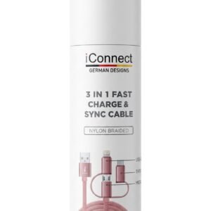iConnect 3 in 1 Cable Fast Charging: Best Nylon Braided Wire