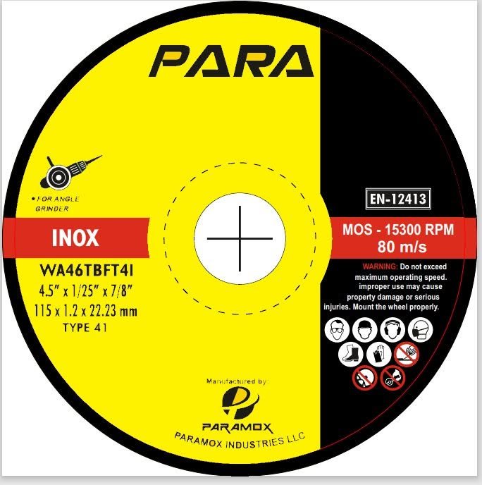 Para Inox Cutting Disc Para Inox Cutting Disc