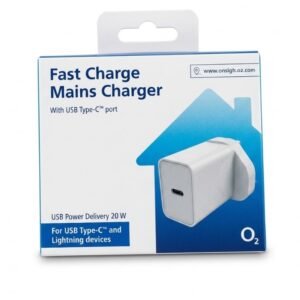 تسوق أفضل Fast Charge Mains Charger 20W شاحن جداري سريع بمدخل Type-C يدعم أجهزة الآيفون والأندرويد لشحن آمن وسريع. توصيل لكافة المحافظات.